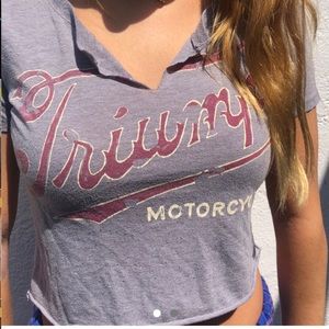 VINTAGE MOTORCYCLE CROPPED TOP